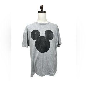 Disney Mickey Mouse Head Silhouette Distressed Graphic T-Shirt Men’s Size XL